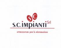 S.C. IMPIANTI SRLMARCHIO COSTITUITO DALLE LETTERE S C DI COLORE BIANCO. ALL INTERNO DI OVALI DI COLORE ROSSO, CHE SOVRASTANO DICITURA