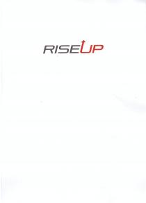 RISEUP - SCRITTA DI FANTASIA CHE RICHIAMA L IDEA DEL RISVEGLIO SPORTIVO E MUSCOLARE CON ATTIVITA FISICA. LA SCRITTA SI COMPONE