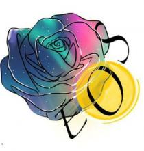 immagine di una rosa con scritta EOS