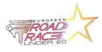 EUROPEAN ROAD RACE UNDER 20. La dicitura è in caratteri speciali e posizionata su 4 righe. European ed under 20