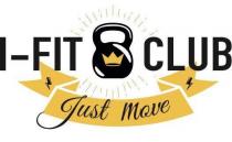 Il marchio è costituito dalle parole I-FIT CLUB just move scritte in nero. Tra la parola I-FIT e la parola