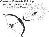 Un arco che scocca una freccia che, attraversando un anello, si dirige verso il sole con, in alto a sinistra