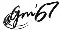 GM 67 - Il marchio consiste nella scritta stilizzata GM 67 preceduta dal disegno di due semicerchi concentrici sotto la lettera G