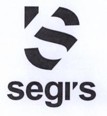 S SEGI SIL MARCHIO CONSISTE IN UN LOGO CONTENENTE UNA RAFFIGURAZIONE CON AL DI SOTTO LA SCRITTA SEGI S come da etichetta