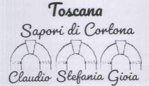 TOSCANA SAPORI DI CORTONA. IL MARCHIO E COSTITUITO DALLE PAROLA DI TOSCANA, SAPORI DI CORTONA AL QUALE SEGUONO TRE IMMAGINI