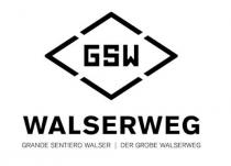 Il marchio consiste nel logo GSW WALSERWEG GRANDE SENTIERO WALSER DER GROBE WALSERWEG e parte figurativa