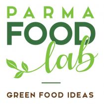 Il marchio, figurativo, e costituito dalla dicitura PARMA FOOD lab GREEN FOOD IDEAS stilizzata. Le parole PARMA e lab