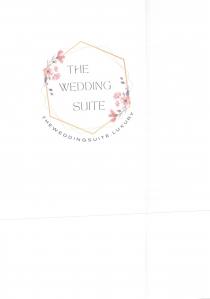 IL MARCHIO CONSISTE IN UN ESAGONO DORATO, CON FIORI AI LATI E LA SCRITTA THE WEDDING SUITE ALL INTERNO. SOTTO C E