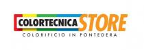 COLORTECNICA STORE. IL MARCHIO E RAPPRESENTATO DALLA PAROLA COLORTECNICA NERO CONTORNATA DA UN RETTANGOLO SUDDIVISO IN DIVESI COLORI: ROSSO, GIALLO