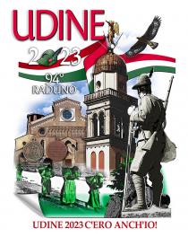 L IMMAGINE PRESENTA SULLO SFONDO IL DUOMO DI UDINE E IL CAMPANILE DELLA CHIESA SANTA MARIA IN CASTELLO, ENTRAMBE IN VARIE