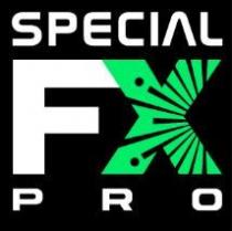 SPECIAL FX PRO. IL MARCHIO CONSISTE NELLA DICITURA SPECIAL FX PRO IN PARTICOLARE CARATTERE STAMPATELLO MAIUSCOLO SU SFONDO NERO, CON