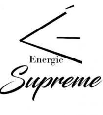 ENERGIE SUPREME - IL MARCHIO FIGURATIVO E COMPOSTO DA UNA FRECCIA SOVRASTANTE LE PAROLE ENERGIE SUPREME