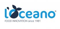 IL LOGO UTILIZZATO E : l oceano FOOD INNOVATION since 1981 . LA PAROLA OCEANO E REALIZZATA CON CARATTERI MINUSCOLI IN AZZURRO SCURO