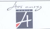 Il marchio consiste nella denominazione Ars Aures, stilizzata e di colore Grigio Pantone Cool Gray 11 C posta sopra la
