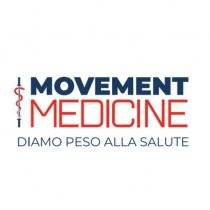Il marchio consiste nel logo a colori MOVEMENT MEDICINE DIAMO PESO ALLA SALUTE e parte figurativa.