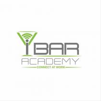 I BAR ACADEMY CONNECT AT WORK, E UN LOGO CHE SI SVILUPPA SU TRE LIVELLI, AL PRIMO LIVELLO ABBIAMO UN