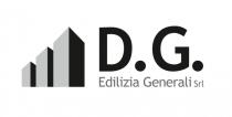 Il marchio di fantasia D.G. Edilizia Generali Srl consta della dicitura D.G. trascritta in maiuscolo. Su un livello successivo, allineata