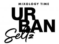 Il marchio è composto dalla dicitura MIXOLOGY TIME UR BAN SELTZ in caratteri di fantasia, come da esemplare allegato. La
