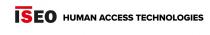 Il marchio consiste nella dicitura ISEO HUMAN ACCESS TECHNOLOGIES in cui la parola ISEO è scritta in particolare grafia, con