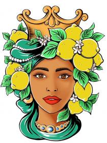 Il marchio consiste nell immagine di un volto femminile stilizzato, il cui capo è cosparso di limoni e vegetazione ed è
