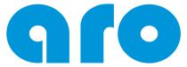 marchio figurativo - è indicata la denominazione aro in corsivo. Il logo è di colore azzurro su sfondo bianco senzaa