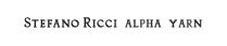 Il marchio consiste nella dicitura STEFANO RICCI ALPHA YARN traducibile letteralmente in inglese Stefano Ricci filato alfa in carattere stampatello