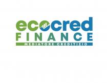 Il marchio è composto dalle seguenti lettere: ECOCRED FINANCE MEDIATORE CREDITIZIO suddivise in tre righe:la prima ECOCRED, la seconda FINANCE