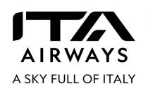 ITA AIRWAYS A SKY FULL OF ITALY figura. Il marchio è costituito dalla dicitura ITA AIRWAYS A SKY FULL OF