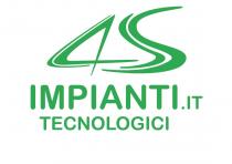 Il marchio è caratterizzato dalla rappresentazione della dicitura 4S IMPIANTI TECNOLOGICI.IT in colore verde, disposta su 3 livelli