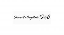 Il marchio ShariFaCrystals è scritto con font Rage Italic STD. Il marchio è comprensivo della sigla SC scritta nel medesimo