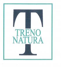 TRENO NATURA. DISEGNO DI UN ALBERO STILIZZATO A FORMA DI T CON TRONCO INTERROTTO DALLA SCRITTA TRENO NATURA