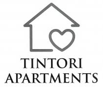 Tintori Apartments che si traduce in Appartamenti Tintori .Il logo è composto da due parti. Il disegno è una casetta con