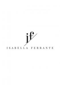due lettere stilizzate IF con in calce denominazione marchio isabella ferrante con aggiunta made in italy