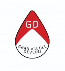 marchio rappresentato da un logo a goccia bianco e rosso, bordato di nero, diviso da una linea a cuneo circa