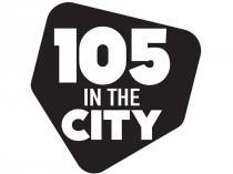 105 IN THE CITY - Il marchio consiste in un impronta raffigurante la dicitura 105 in caratteri di fantasia posta al