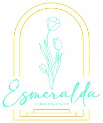 Il marchio vuole rappresentare la frase ESMERALDA BED BREAKFAST . Il disegno è molto articolato e presenta diversi elementi caratterizzanti. Il primo