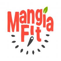 MANGIA FIT Il marchio presenta in alto in grande il nome dell attività MANGIA FIT, sulla lettera I della parola MANGIA