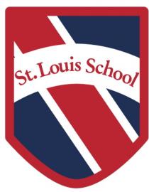 St. Louis School figura a colori. Il marchio è costituito dalla dicitura St. Louis School in grafia particolare, posta all interno