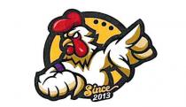 Il logo è composto dall immagine stilizzata di un gallo che presenta un espressione minacciosa e che con l ala fa il gesto