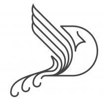 Il marchio consiste nella figura stilizzata di un volatile con le ali aperte, tratteggiata con linee curve di egual spessore.