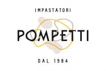 Il marchio è caratterizzato dalla rappresentazione della dicitura IMPASTATORI POMPETTI DAL 1984 in colore nero, disposta su 3 livelli. Al