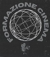 FORMAZIONE CINEMA RAPPRESENTA IL GLOBO TERRESTRE INTERSECATO DI MERIDIANI E PARALLELI. ATTORNO AL GLOBO E RIPORTATO IL NOME DEL MARCHIO