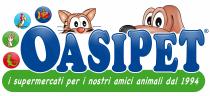 IL MARCHIO E COSTITUITO DALLA PAROLA OASIPET CON LE LETTERE OSPT PIU GRANDI DELLE LETTERE AIE . SUL LATO SINISTRO CI