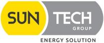 Marchio figurativo con elementi verbali consistente nelle parole SUN in colore nero TECH GROUP in colore bianco e ENERGY SOLUTION