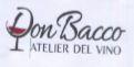 Il marchio è formato dalle parole don bacco in caratteri corsivi che sormontano le parole atelier del vino in caratteri