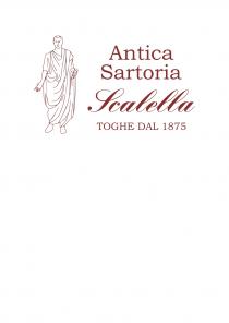 MARCHIO FIGURATIVO ANTICA SARTORIA SCALELLA TOGHE DAL 1875, COME DA ESEMPLARE ALLEGATO.