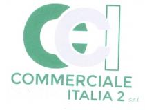 COMMERCIALE CENTRO ITALIA 2 SRLLa scritta COMMERCIALE CENTRO ITALIA 2 s.r.l. preceduta dall acronimo CCI con caratteri sovrapposti. Sono stati utilizzati