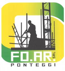 FO.AR. SRL PONTEGGI IL MARCHIO E SU SFONDO DI COLORI SFUMATI CHE VANNO DAL GIALLO ACCESO AL VERDE ACCESO. AL
