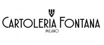Il marchio consiste nella dicitura CARTOLERIA FONTANA MILANO in carattere Atlantic Cruise disposta su due righe parallele, sovrapposte e centrate