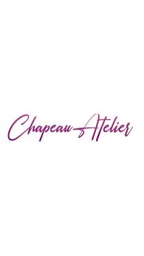 CHAPEAU ATELIER - SCRITTA IN CORSIVO PERSONALIZZATO DI COLORE FUCSIA SU SFONDO BIANCO
